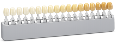 палитра оттенков зубов