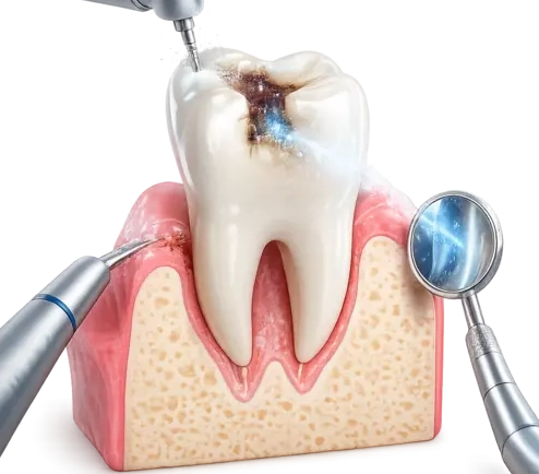 Лечение кариеса в Москве