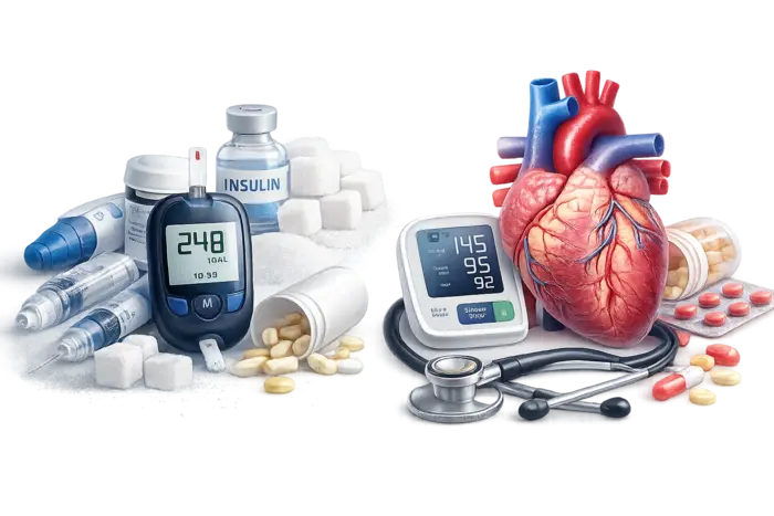 сахарный диабет, сердечно-сосудистые заболевания