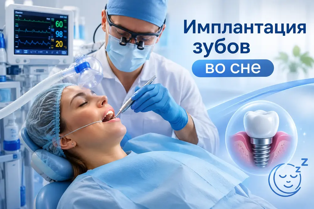 Имплантация зубов во сне