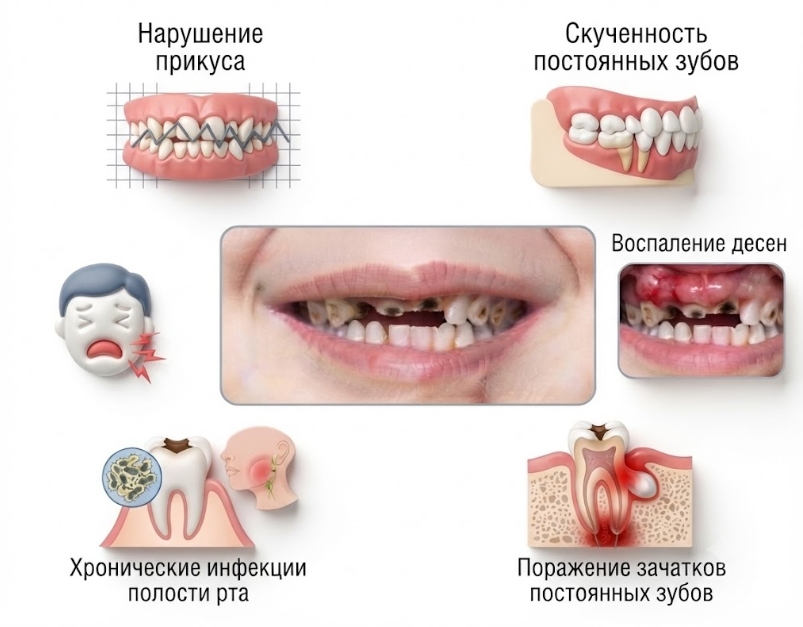 пораженный зуб